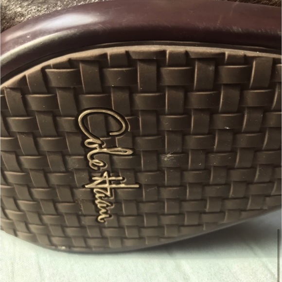 Cole Haan/Nike Air Brown Faux Animal Hair Wedge Mules Like New Size 10 - Picture 5 of 13